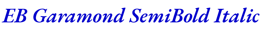 EB Garamond SemiBold Italic fuente